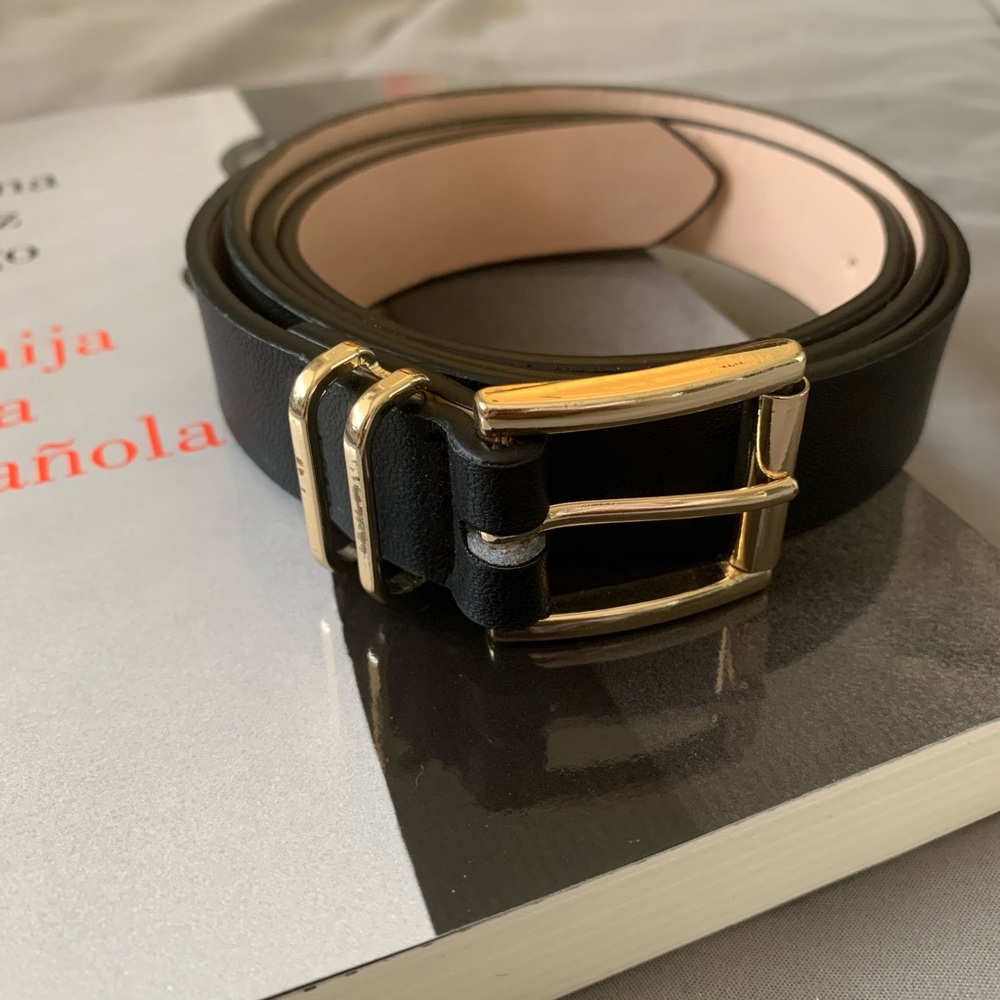Black and gold belt